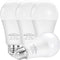 Dusk to Dawn E26 LED Bulbs, 9W (60W Equivalent), 825LM, 2700K Soft White, Auto On/Off, 4-Pack for Outdoor Lighting