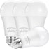 Dusk to Dawn E26 LED Bulbs, 9W (60W Equivalent), 825LM, 2700K Soft White, Auto On/Off, 4-Pack for Outdoor Lighting