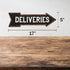Delivery Sign Right Arrow Vintage Package Deliveries Plaque, 5x17 Metal Drop Off Parcel Here