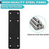 Post to Beam Connectors 4pcs, 10"X3" Straight Steel Flat Plate, Black Powder Coated I Strap for Repair Wooden House