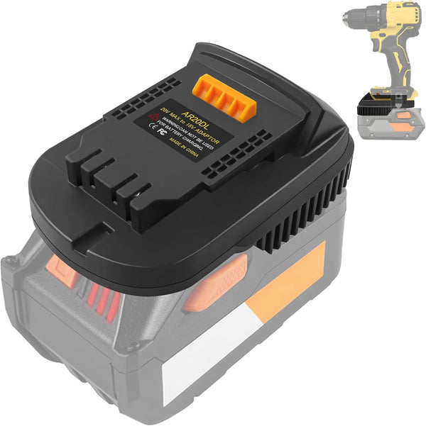 Adapter for Ridgid AEG 18V Battery: Compatible with DeWalt 20V MAX XR Cordless Tools, Adapter Only