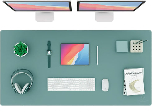 K KNODEL Large Desk Mat, Office Desk Pad, Computer Desk Mat, 47.2"x23.6", Green, Desk Protector Mat, Writing Pad
