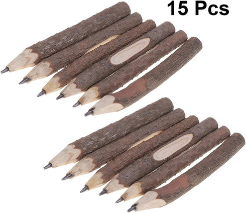 NUOBESTY 30 pcs Natural Retro Twig Pencils, Wood Branch Pencil Supplies, Rustic Tree Branch Office Gifts