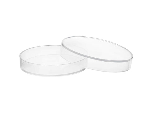 EISCO Plastic Petri Dish with Lid - 2.9" Diameter, 0.5" Depth, Reusable Molded in Polypropylene, Translucent