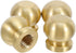KaiYeA Brass Cutting Board Feet 8pcs Brass Wooden Box Ball Shaped Polished Tray