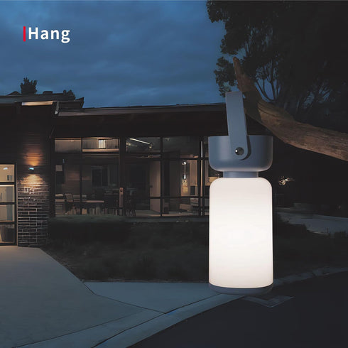 Dimmer, LED Outdoor Portable Cordless Table Lamp with Handle, Rechargeable Battery, Stepless Waterproof Hanging LED