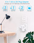 US to UK Ireland Travel Plug Adapter, Type G Power Plug Adapter with 3 Outlets 3 USB Ports(2 USB C), European Travel Plug Adapter for USA to England London Scotland British Qatar Irish Hongkong