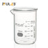 ULAB Heavy Duty Glass Beakers, 10pcs of 50ml (1.7oz), Borosilicate 3.3 Glass, Thick Wall with Double Scale