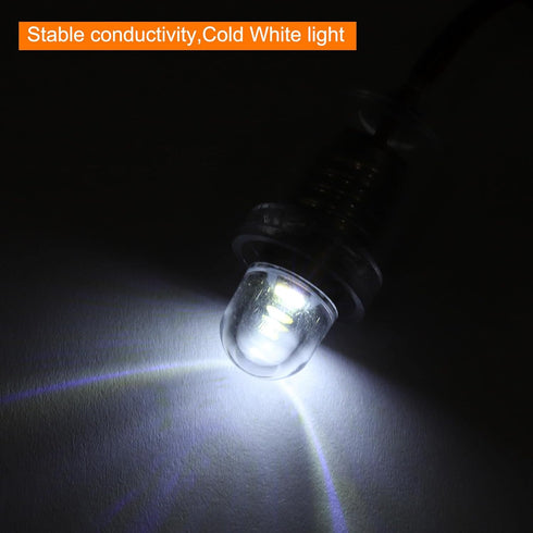 MECCANIXITY 12V/0.04A E10 Mini LED Light Bulbs, 10Pcs Miniature Screw Bulbs for Scientific Experiment Lighting