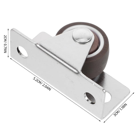 4pcs 1-inch SHOWERORO Flat Plate Swivel Silent TPR Casters for Furniture Drawers Cabinets Small Rolling Cart Wheels