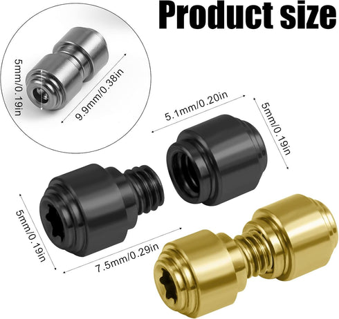 3 Sets Thumb Studs, Titanium Screws Replacement Thumb Studs Pocket Blade Screws Compatible with Benchmade 535 Bugout (Black, Gold, Silver)