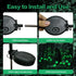 Halloween Decorations Outdoor Solar Scary Eyeball Lights, 2 PACKS 12LED Green Eyeball Swaying Firefly Lights for