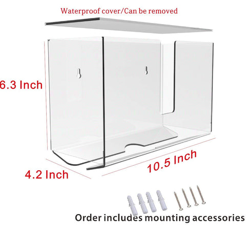 Cq acrylic Towels,Pack 1 Wall Mount Paper Towel Dispenser with Lid,Clear Folded Paper Towel Holder for Bathroom Toilet