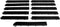 Big Floors Male Transition Edge Kit, Durable Interlocking Modular Garage Floor Edging, 11 Piece, Black