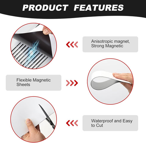 Magnetic Vent Covers, 8" x 15.5", 4 Pack Strong Ac Vent Covers for Home Wall, Floor, Ceiling Vents Air Register, RV, Home HVAC and AC Vents, Magnet Vent Covers for Wall Iron Register