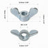KH866 20 3/16"-24 PCS Wing Nuts, Zinc Plated Butterfly Wingnuts Wing Fasteners Parts Screws Hurrican Shutter Panel Hand