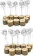 Rustic Real Wood Base Table Number Holders, 20pcs Wedding Table Number Stands, Party Decoration
