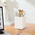 Pen Holder for Desk,Nordic Elegance Square Silicone Pencil Holder Soft Minimalist Desk Pen Cup Stand Waterproof Multifunctional Office Supplies for Home,Kids and School(Beige) by minimaliving