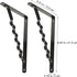 LIFKOME 2pcs Wall Mounted Iron Shelf Brackets Black Triangular Floating Shelf Supports Heavy Duty Load Bearing Up