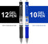 GC QUILL Gel Ink Pens, Premium Refillable & Retractable, 0.5mm Fine Point, 12 Black & 10 Blue Ink Pens