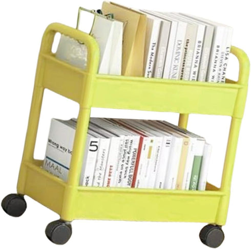 Generic Rolling Cart, 2-Tier Utility Cart with Sturdy Shelves for Kitchen, Bedroom, Office,