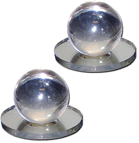 Mirart 1-1/4" Diam. Ball x 2" Self Stick Round Acrylic Mirror Back, 2 Pack