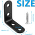 16Pcs 1.57 1.57 Inch 90 Bonsicoky L Bracket Right Angle Corner Brace, Stainless Steel x Joint Right Angle, Black Degree
