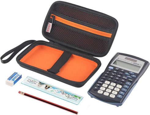 BOVKE Scientific Calculator Carrying Case for Texas Instruments TI-30X IIS, 2-Line Scientific BA II Plus, Black