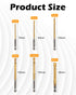 6 Pack Titanium Coated HSS Twist Drill Bit, 3-8mm Hex Shank for Wood Metal Plastic Hole Cutting