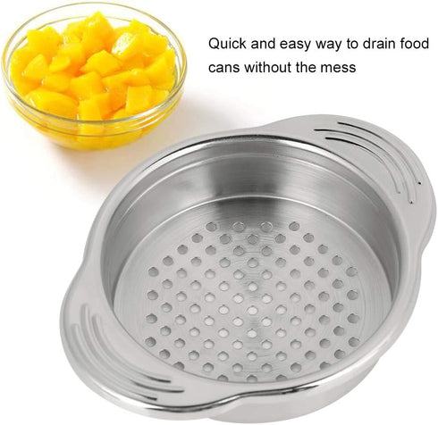 goodstumbler 304 11.5x9.2x2.5cm Stainless Steel Can Drainer Food Strainer Tuna Oil Squeezer Ergonomic Quick Drain Water