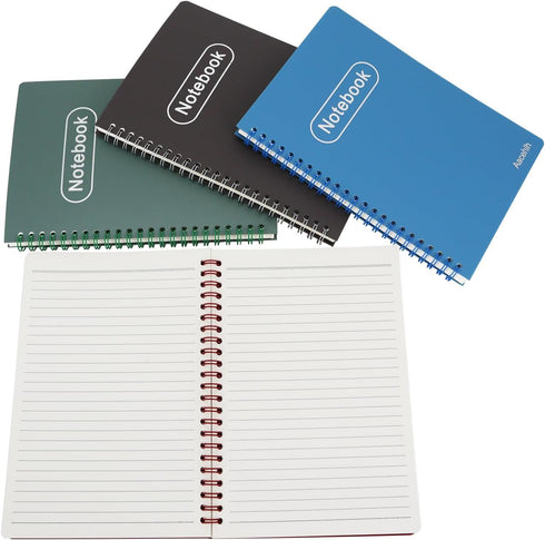 Spiral Notebook Set of 4, A5 College Ruled Lined Journal, 5.7'' x 8.3'', 80 Sheets Per Notebook, Writing Journals for