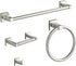 bluebyrne Brushed Nickel Bathroom Hardware Set 4 Pieces,Towel Bar Set Stainless Steel Wall