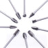 ATOPLEE 1/8" Shank Carbide Burr Bits - 10PCS Tungsten Carbide Rotary Tool for DIY, Metal Grinding