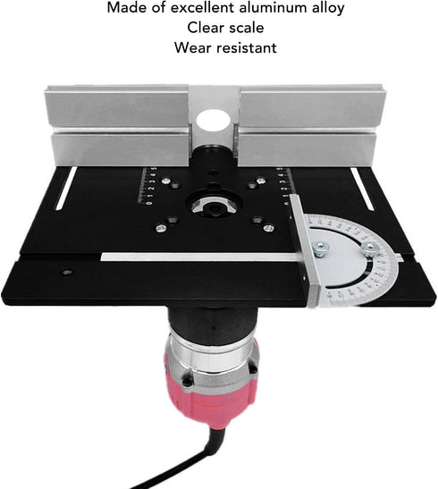 AQFNEB Aluminum Alloy Router Flip Board, Metal Woodworking Insert Base Plate for Router Table Saw, Flip Top Router