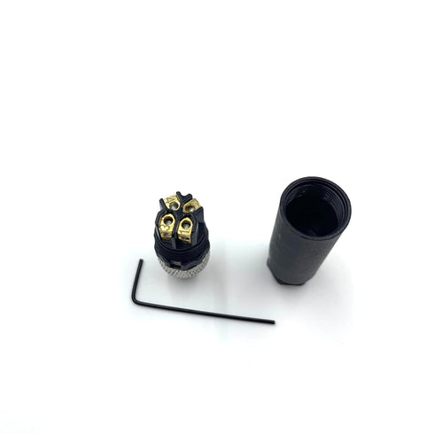 2Pcs M8 4 Pin Male Circular Connector, IP67 Waterproof Field Assembly Sensor A Code Adapter 60V 4A AC/DC
