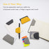 LHiDS Creative Magnetic Business Portfolio - A4 Padfolio Organizer with Clipboard, Card Holder, Grey
