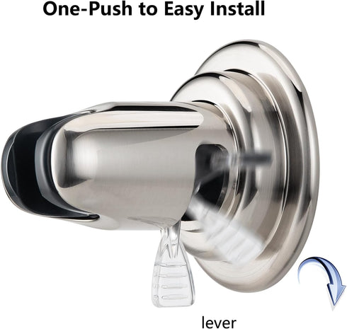 BOPai Vacuum Suction Cup Shower Head Holder, Adjustable 20 Degrees from The Wall, Brushed Nickel