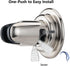 BOPai Vacuum Suction Cup Shower Head Holder, Adjustable 20 Degrees from The Wall, Brushed Nickel