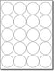 Circular Glossy Labels - White Adhesive Stickers Printable with Inkjet/Laser Printers (2" Round)