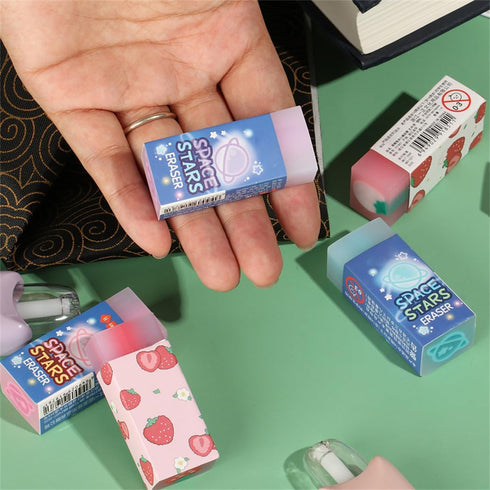 Eraser CuEraser - Cute Plastic Rubber Erasers for School Office Pencils, 6PCS