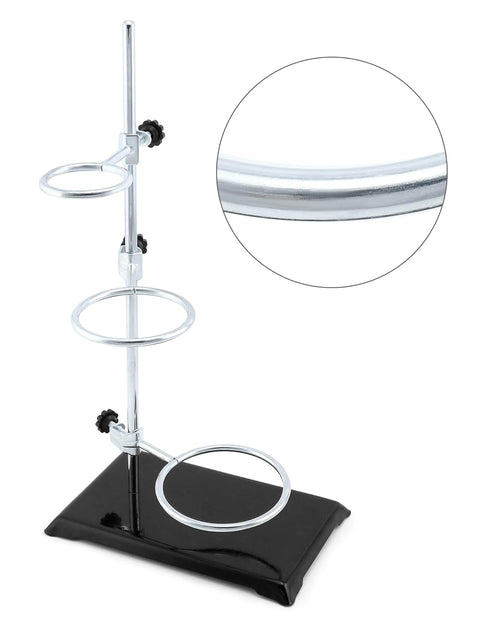 QWORK Laboratory Grade Metalware Set, Lab Support Stand with Iron Clamp Holder, Flask Clamp, and Condenser Stand
