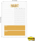 Modern Habit Tracker Sticky Note Pad, 50 Sheets, 8" x 11.5", Positive Habit List, Weekly Accountability Checklist, Made