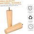 4pcs M8 5x15cm KALLORY Solid Wood Furniture Legs Sofa Replacement Legs Cabinet Feet with Threaded Rod for Coffee Table