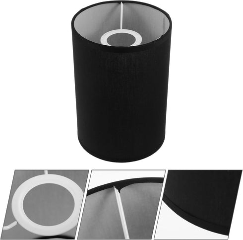 E27 STOBAZA Tall Drum Lamp Shades, Linen Cylinder Lamp Shade, Lamp Shade Replacement, Decorative Light for Table Lamp