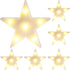 6 Pcs LED Stars Night Light Can Be Hung On The Wall