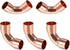 5/16 Inch Copper Pipe Fitting 90 Degree Elbow Adapter, 5 Pack for Water Pipe System, Copper Tone