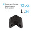 12pcs 12x12mm uxcell Angle Bracket Metal Black Corner Brace Fastener L Shaped Right Angle Brackets Corner Protector