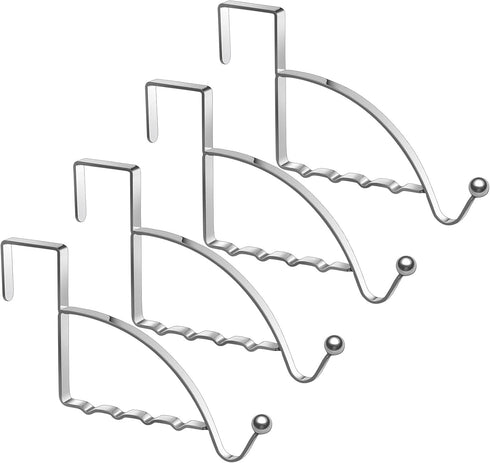 Hotop 4 Pieces Over The Door Hooks Hanger - Multi Hanging Storage Organizers for Coats Clothes Hoodies Hats Scarves