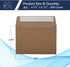 Marathon Office Supply A6 4.75 6.5 Inch 500 Pack MOS Kraft Envelopes x Brown Self-Seal Heavyweight Invitation Envelopes