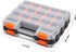 MIXPOWER 34-Compartments Double Sided Organizer with Removable Plastic Dividers, Black/Orange